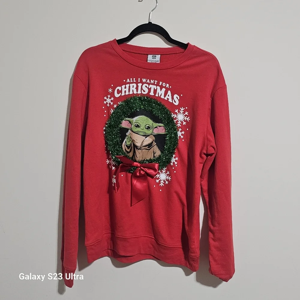 Disney Star Wars Yoda Ugly Christmas Sweater size L